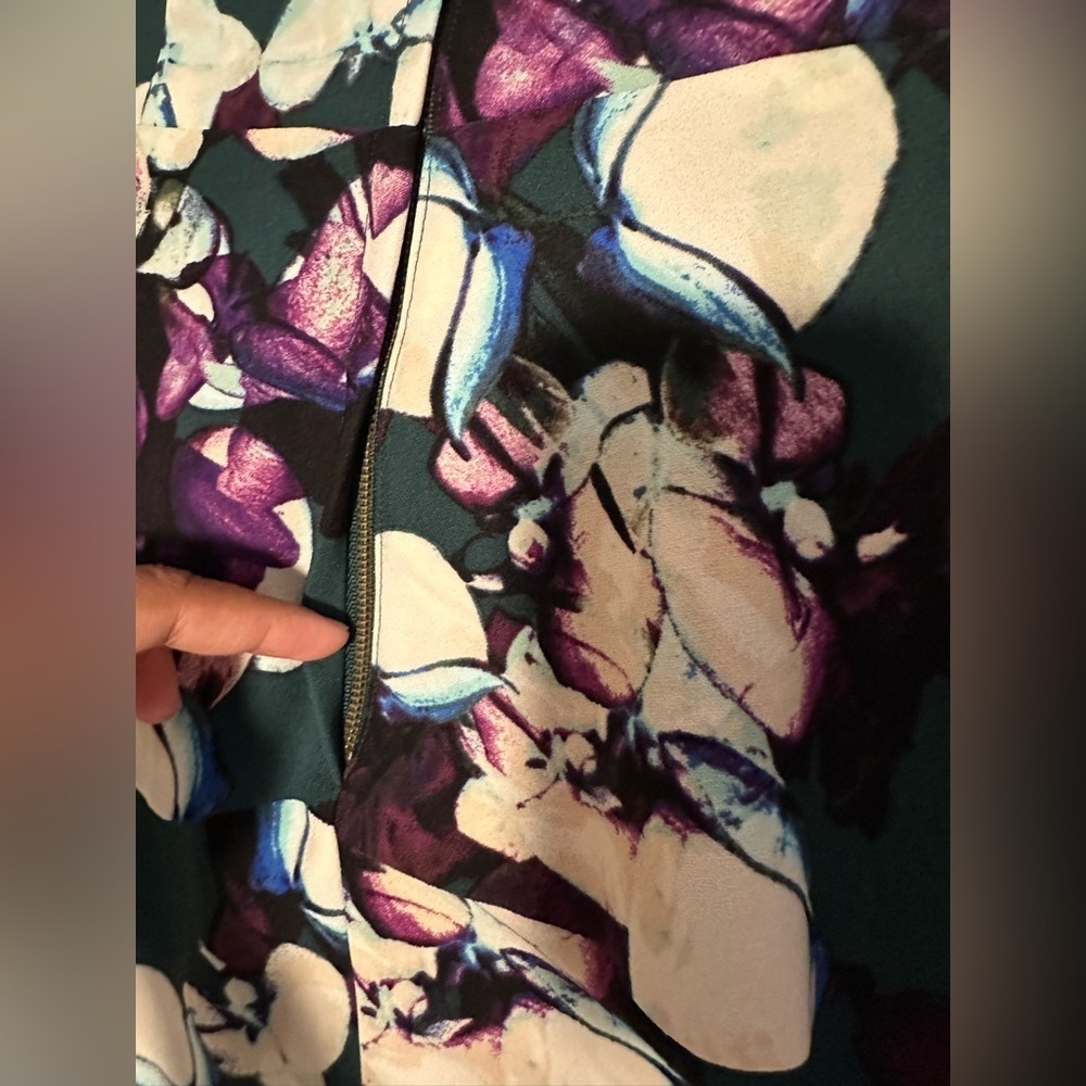 Banana Republic Deep Hunter Floral Peplum Dress - Picture 12 of 15